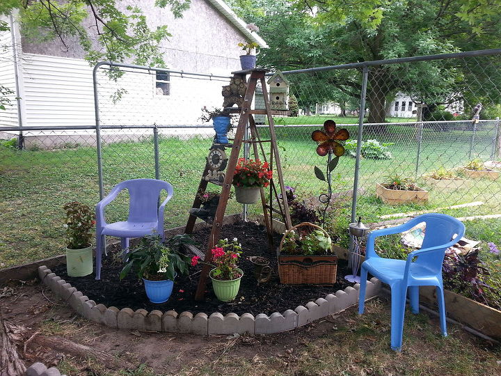 garden ideas pinterest ladder shoe planter, gardening, repurposing upcycling