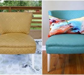 painted furniture chair upholstered tutorial, how to, painted furniture, reupholster