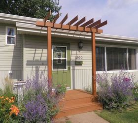 A Simple Pergola For a New Front "Deck"
