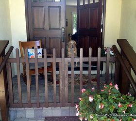 diy porch fence gate, diy, fences, outdoor living, porches, woodworking projects