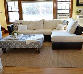 how to recover microfiber sectional couch, home decor, how to, reupholster
