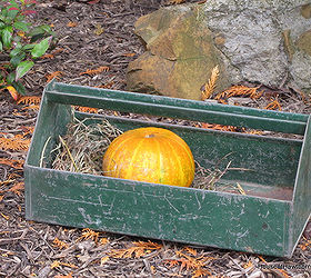 garden ideas centerpiece fall toolbox, container gardening, flowers, gardening, hydrangea, repurposing upcycling