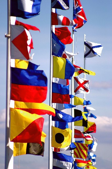 nautical signal flags decorating theme, home decor