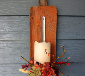 diy candle holder reclaimed wood fall, repurposing upcycling, wall decor, woodworking projects