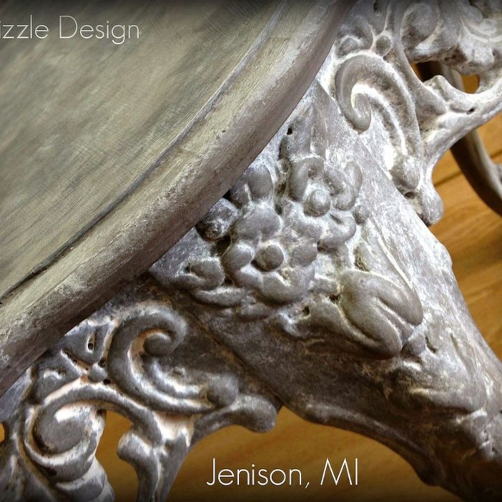 mesa redonda decorada com esmalte manchado, Realce os detalhes tingindo seu pr prio esmalte