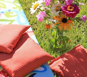 diy corn hole board fabric covered game, crafts, outdoor living, repurposing upcycling, reupholster
