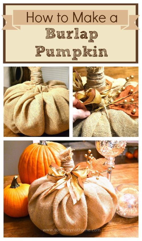 how to burlap pumpkin decor, crafts, seasonal holiday decor