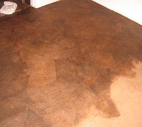 floors brown paper bag, diy, flooring, repurposing upcycling, Applying a rich stain