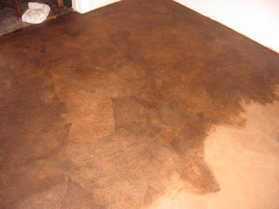 floors brown paper bag, diy, flooring, repurposing upcycling, Applying a rich stain