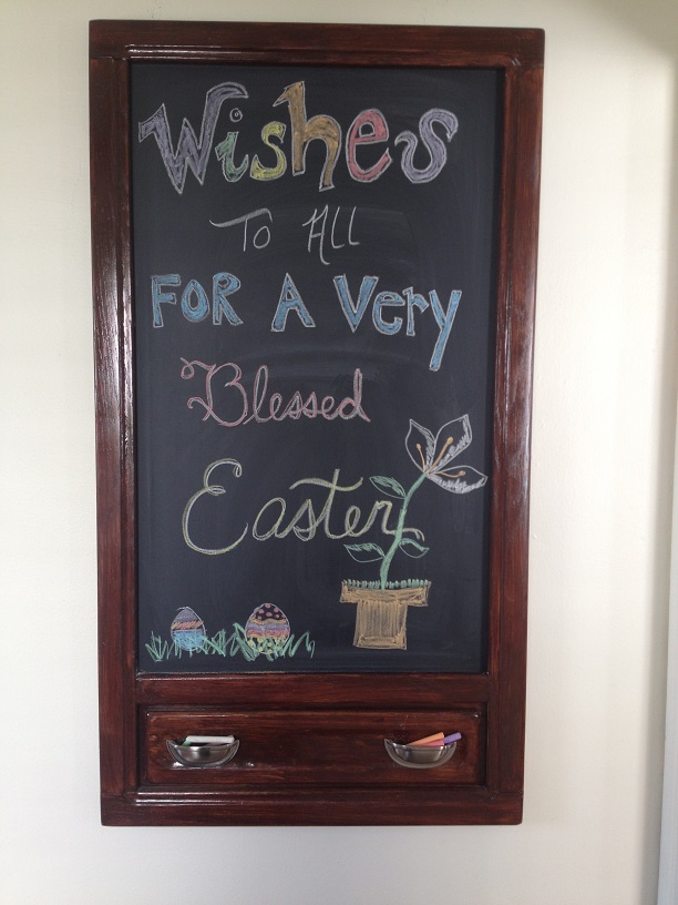 Diy Old Dresser Mirror Into Chalk Board Hometalk