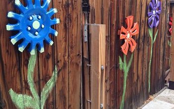 Wheel Cover Fence Flowers