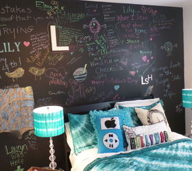 creating a chalkboard feature wall for your teen s room, bedroom ideas, chalkboard paint, painting, wall decor, Updated Chalkboard Feature Wall for Teen Girl