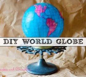 diy world globe from a thrift store light globe, crafts, decoupage