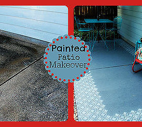 patio ideas painted floor makeover, flooring, outdoor living, painted furniture, painting, patio