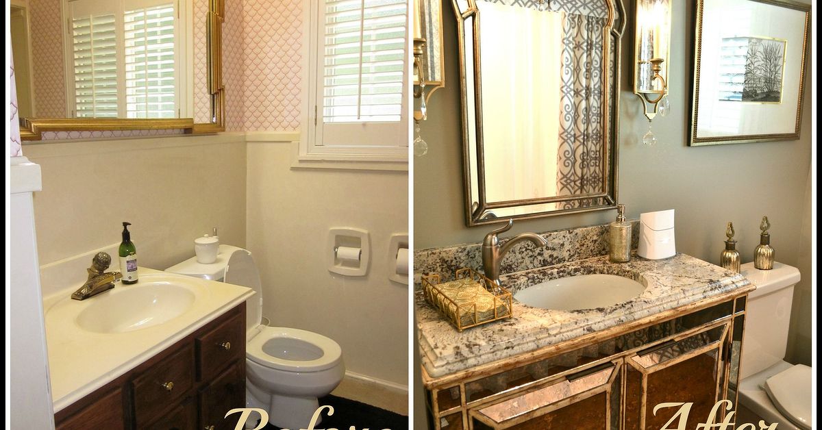 Small  Bathroom  Glam Redo Hometalk  Small  Bathroom  Glam Redo Hometalk
