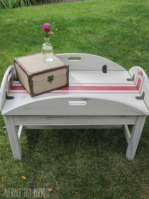 chalk paint butler tray coffee table makeover, painted furniture, shabby chic