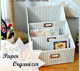 paper organizer, crafts, organizing, repurposing upcycling