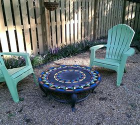 Old Fire Pit to Garden Table