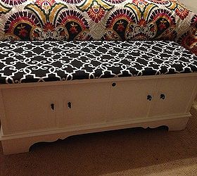 painted furniture cedar chest makeover, bedroom ideas, painted furniture, reupholster