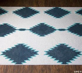 diy painted rug west elm aztec inspired, home decor, how to, reupholster