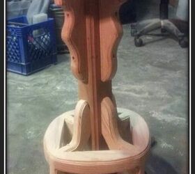 custom hand carved wood stool, repurposing upcycling, rustic furniture, woodworking projects