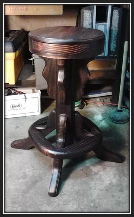 custom hand carved wood stool, repurposing upcycling, rustic furniture, woodworking projects