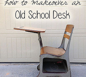 upcycle school desk vintage makeover, painted furniture, repurposing upcycling