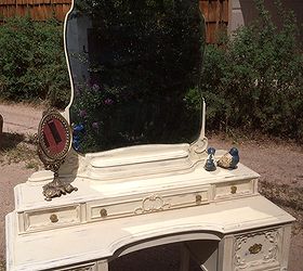 painted furniture vanity antique transformation, home decor, painted furniture, repurposing upcycling