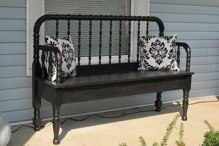 bench headboard upcycle jenny lind, repurposing upcycling, woodworking projects