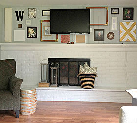 wall art gallery tv hanging, home decor, living room ideas