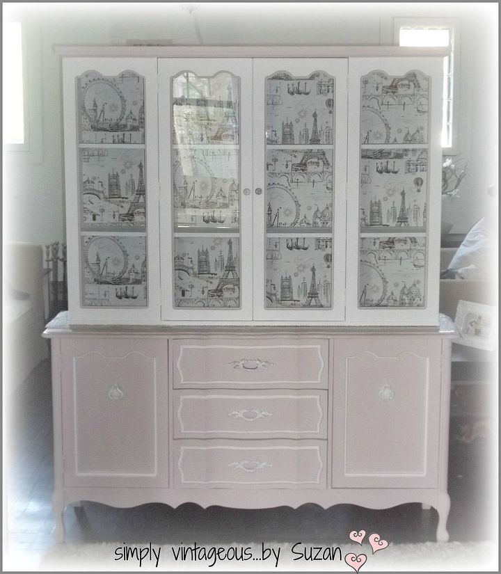 painted furniture hutch makeover, bedroom ideas, chalk paint, painted furniture, repurposing upcycling