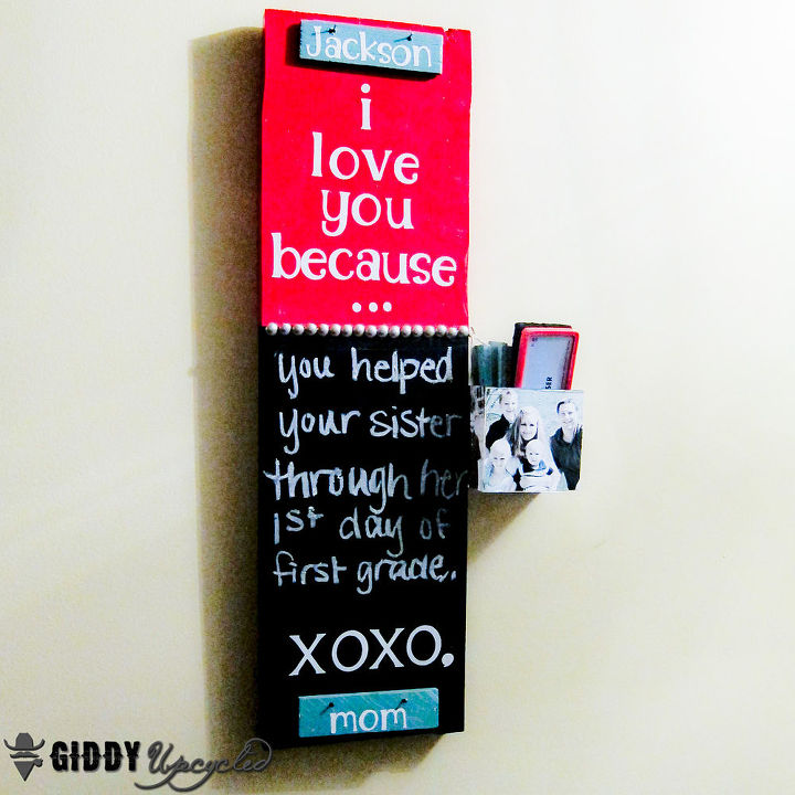 wall art chalkboard message love craft, chalkboard paint, crafts, repurposing upcycling, woodworking projects