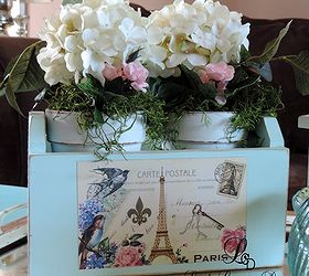 crafts wooden box french paint makeover, flowers, home decor