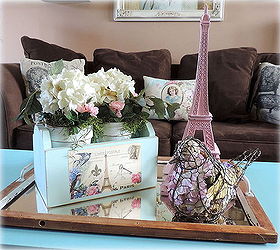 crafts wooden box french paint makeover, flowers, home decor