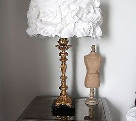 diy lampshade fabric flower, bedroom ideas, diy, home decor, lighting, reupholster