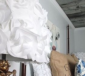 diy lampshade fabric flower, bedroom ideas, diy, home decor, lighting, reupholster