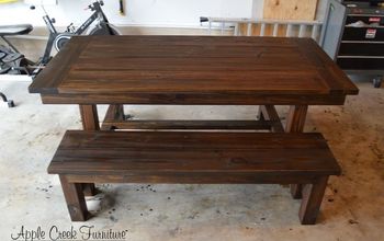 Rustic Farmhouse Table W/Bench