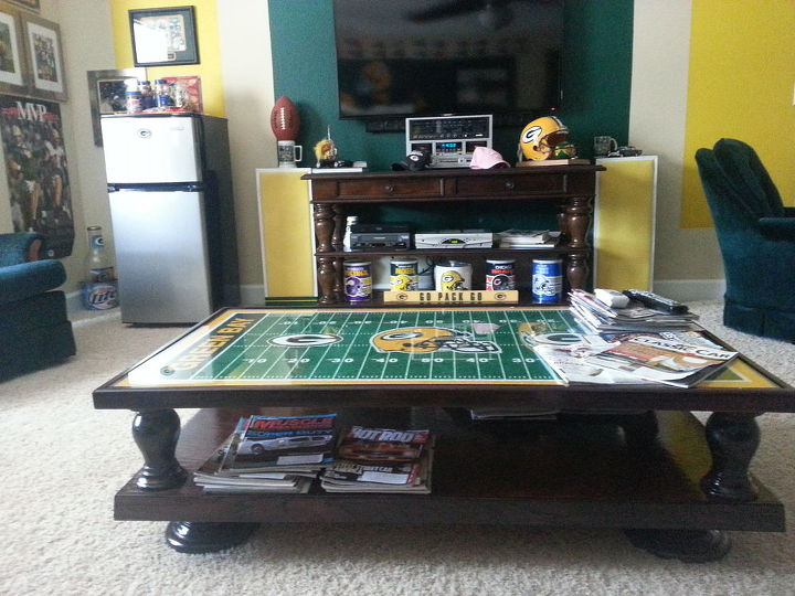 Green Bay Packers Custom Built Coffee Table Hometalk