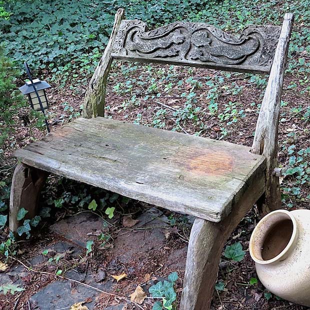 Outdoor Bench With Chalk Paint