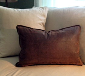 diy pillow faux leather pottery barn knock off, diy, living room ideas