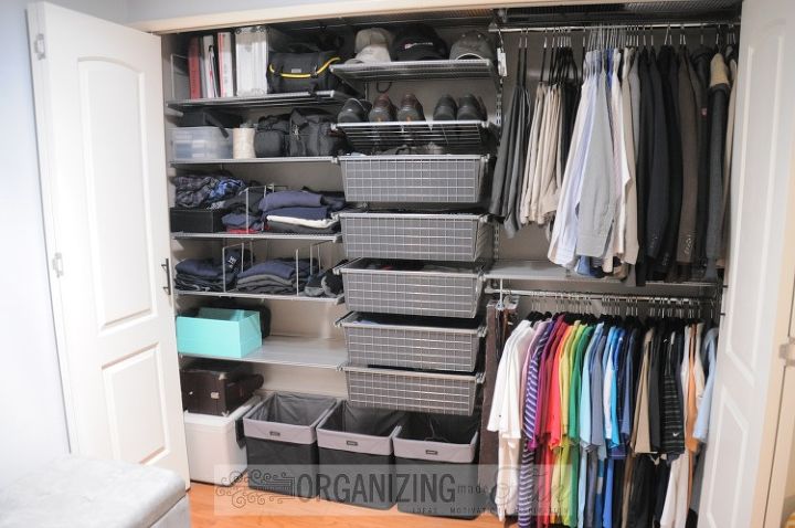 organizing closet mens makeover, closet, organizing