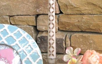 Easy Home Accessory: Stenciled Candles