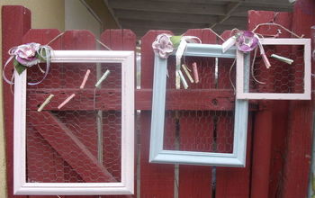 Chalk Painted Old Frames With Chicken Wire