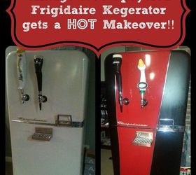 kegerator vintage frigidaire makeover, appliances, painted furniture, repurposing upcycling