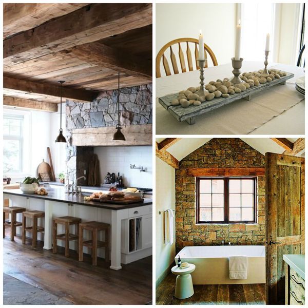 home decor rustic inspiration wood, home decor, rustic furniture, Stone Accents