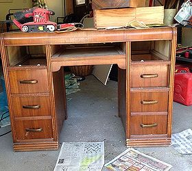 perked up desk tv stand, painted furniture
