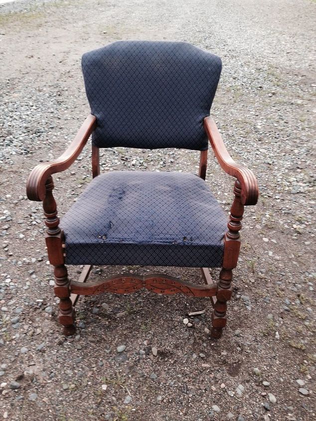 q antique chair makeover, painted furniture, repurposing upcycling, reupholster, Project in question