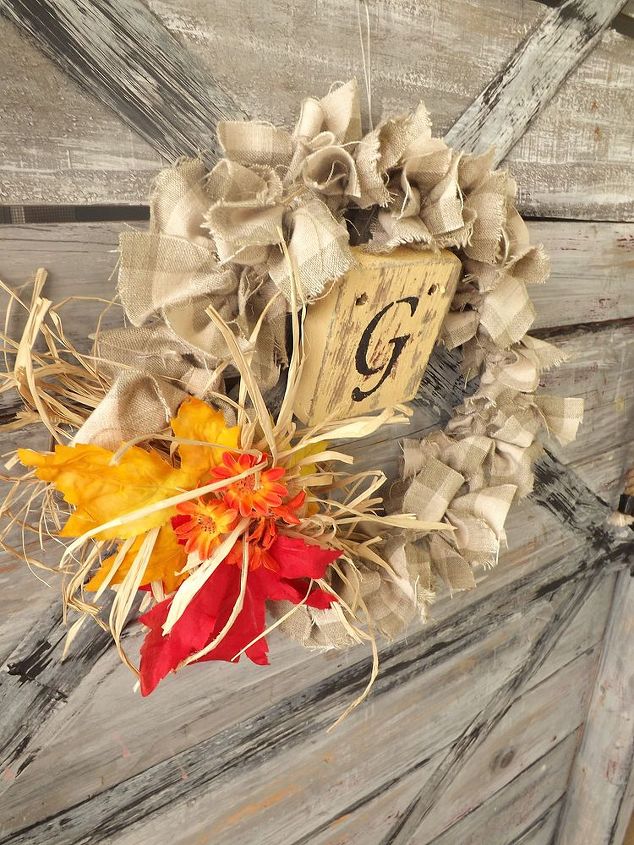 easy to make rag raffia wreath, crafts, seasonal holiday decor, wreaths