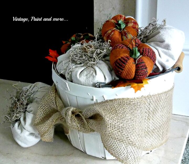 drop cloth pumpkins, crafts, repurposing upcycling, seasonal holiday decor