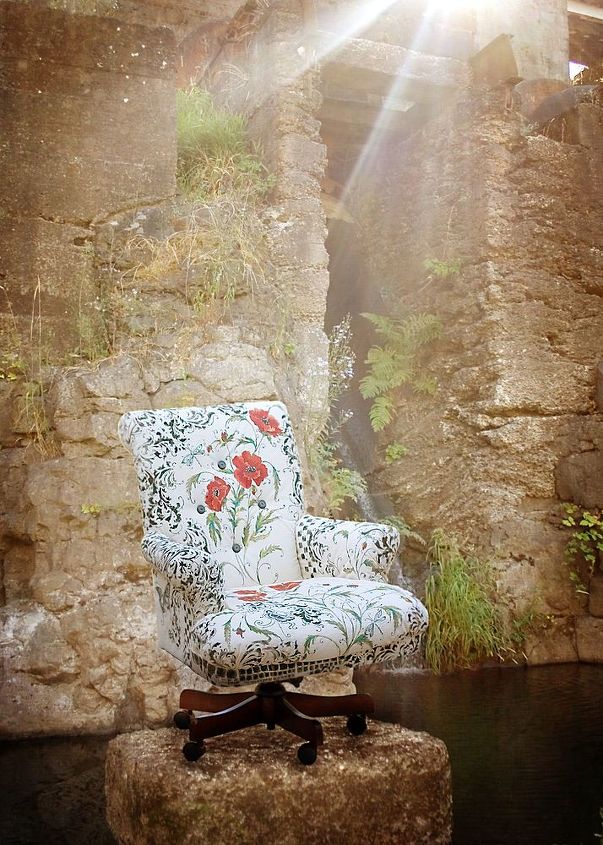 silla de amapola pintada con sk